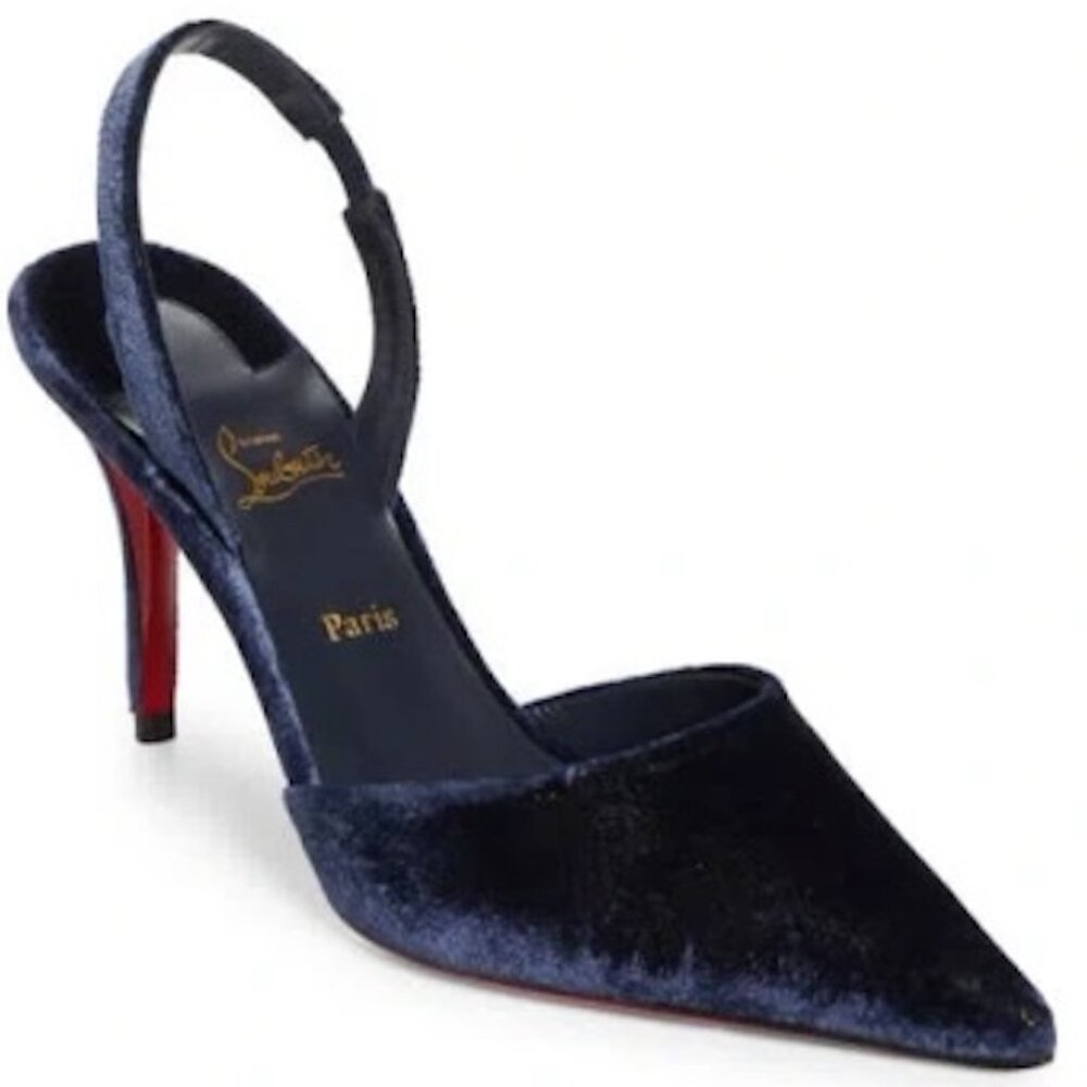 Christian Louboutin APOSTROPHA SLING 80 Slingback Heels Sandals Pumps Shoes
